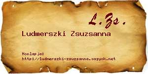 Ludmerszki Zsuzsanna névjegykártya